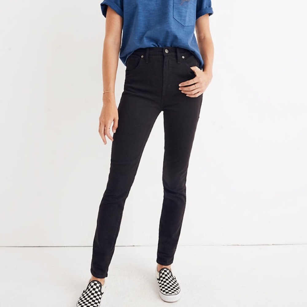 Madewell Petite 10" High-Rise Black Skinny Jean 25